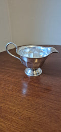 Vintage EPNS Silver Plated Sauce Boat, Sheffield England, Panelled Cream Jug