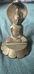 Cast Brass Mucalinda Buddha